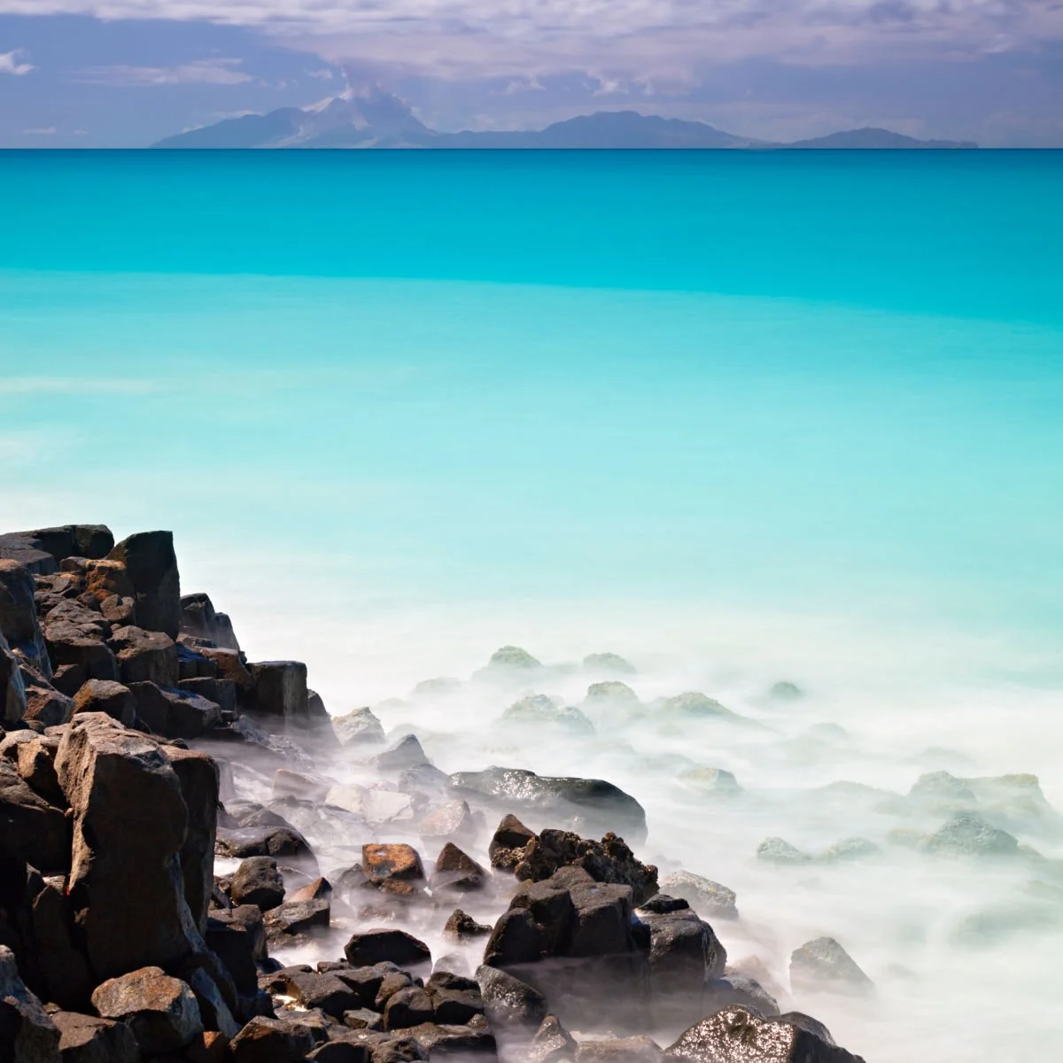 Otherworldly blue waters off-shore from Montserrat