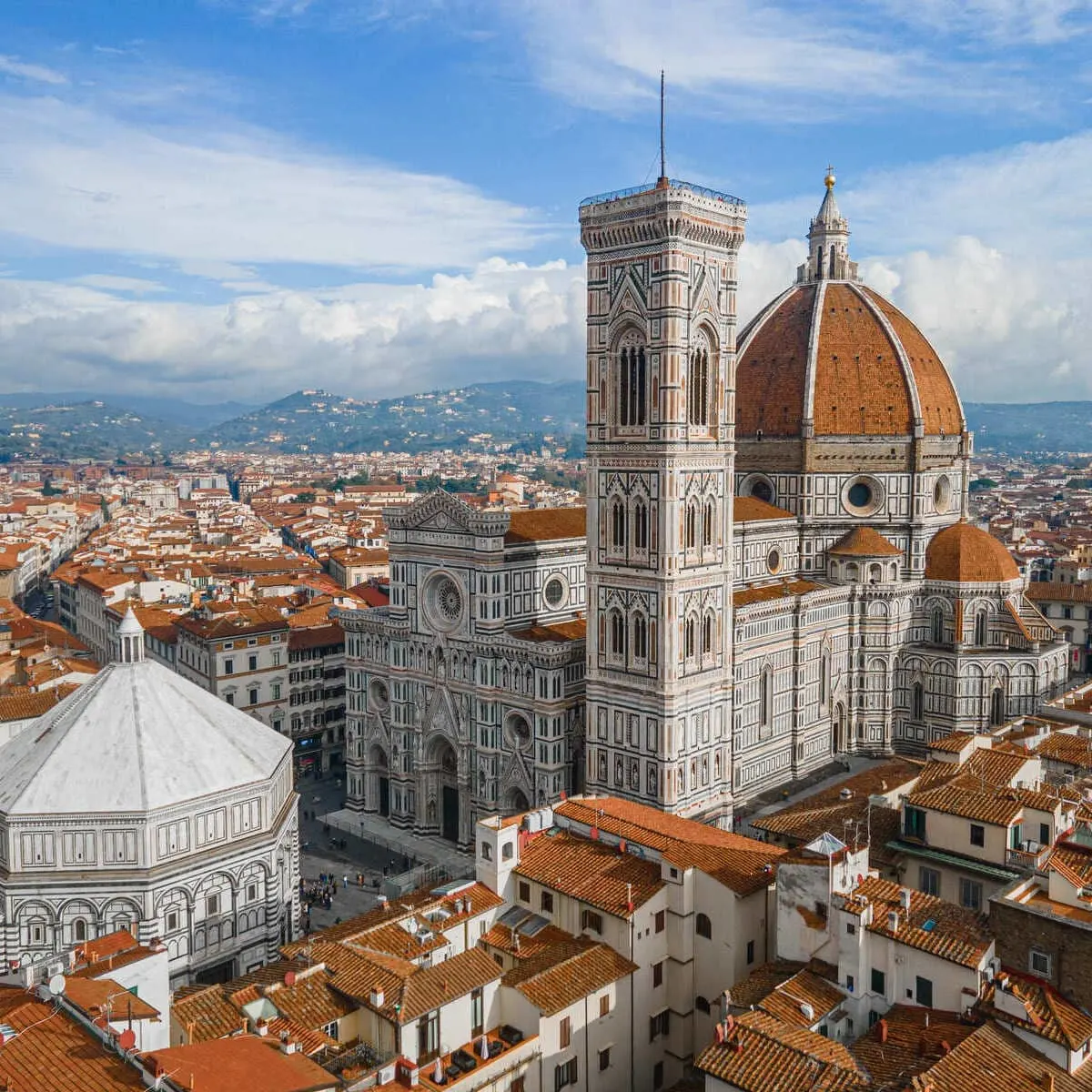Panoramic View Of Florence Historic Center, Italy