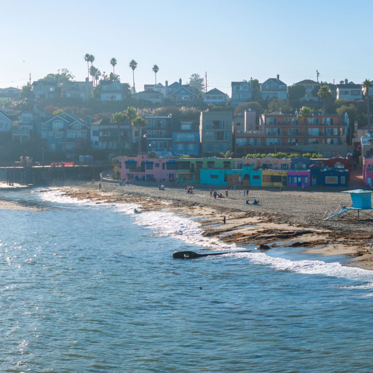 Panoramic view of Capitola, CA beachfront