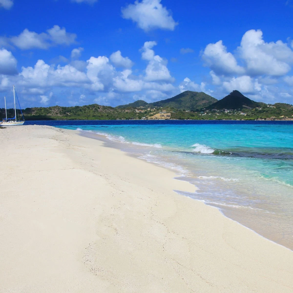 Sandy Beach at White Island at Carriacou Island, Grenada-2
