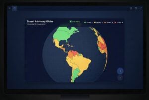 Travel Advisory Checker U.S. State Dept. vs. Real-Time Safety Index