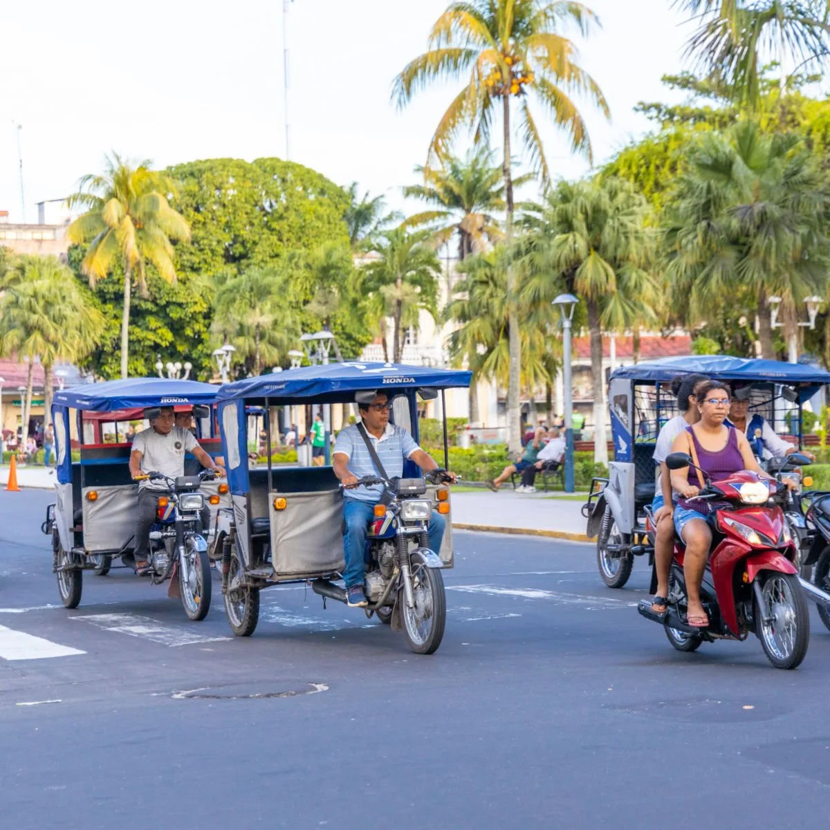 Tuk tuks in Iquitos, Peru