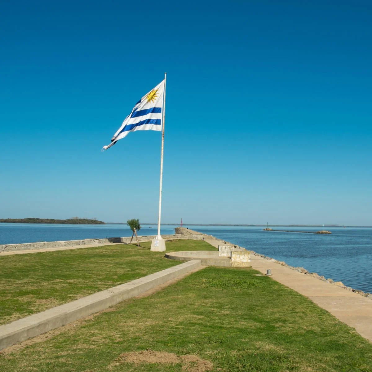 Uruguay flag in Carmelo