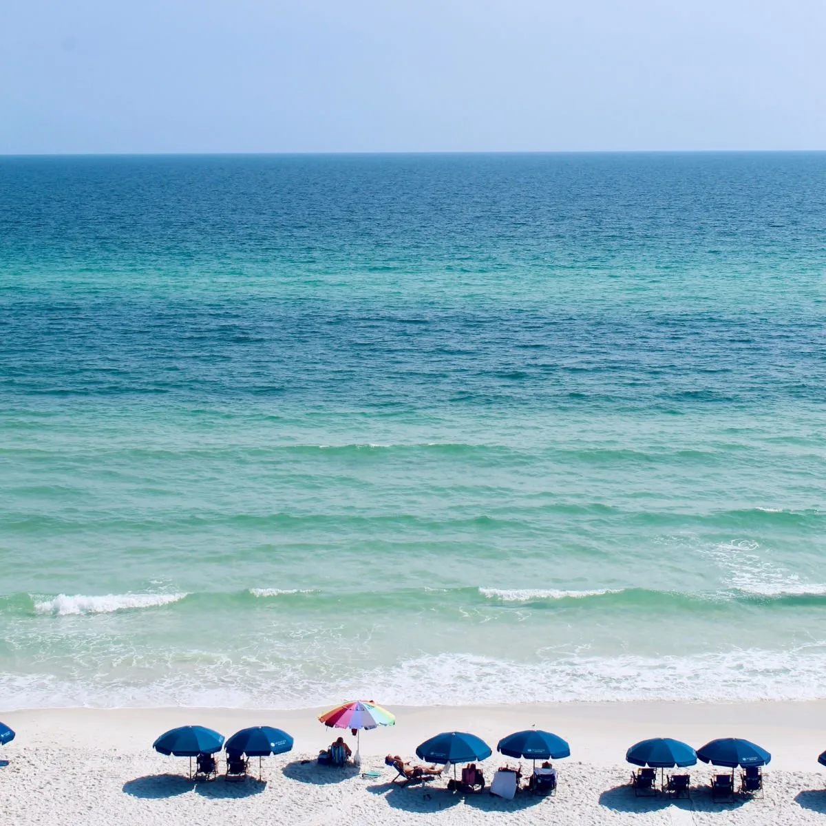 White sand beach in Rosemary Beach, Fl