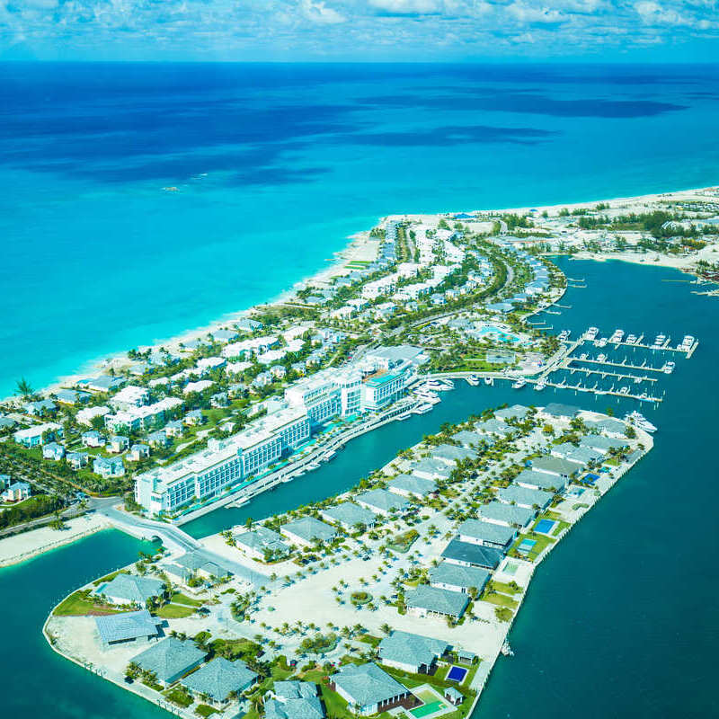 Aerial View Of Bimini Archipelago, The Bahamas