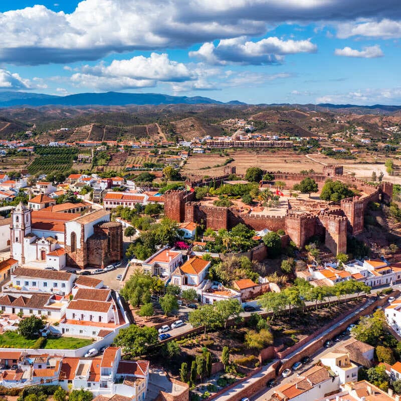 Aerial View Of Silves, Algarve, Portugal