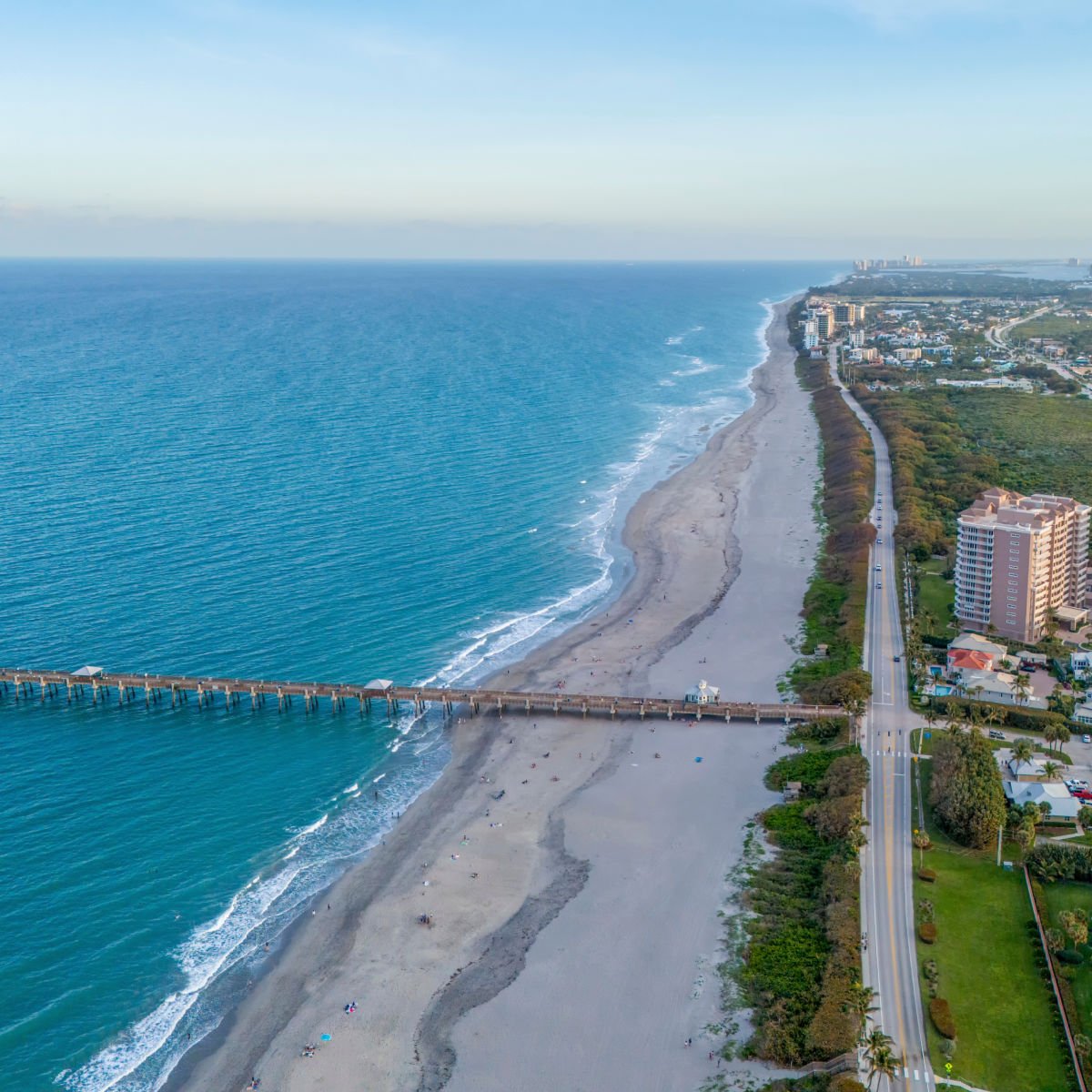 Aerial view of Juno Beach, FL coast