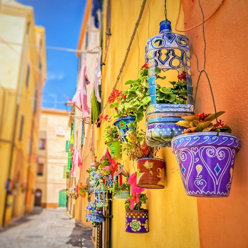 Alleyway In Alghero, Sardinia, Italy