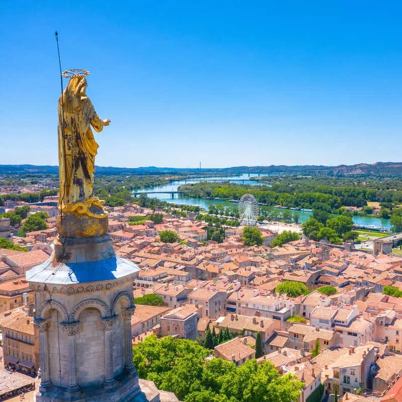 Avignon Seen From The Top Of Palais des Papes, Avignon, France