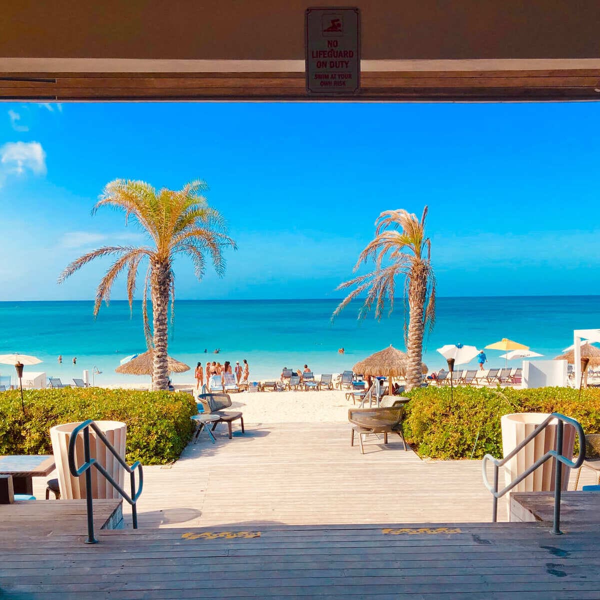 Beach Club With A Beautiful Beach In Bimini, The Bahamas