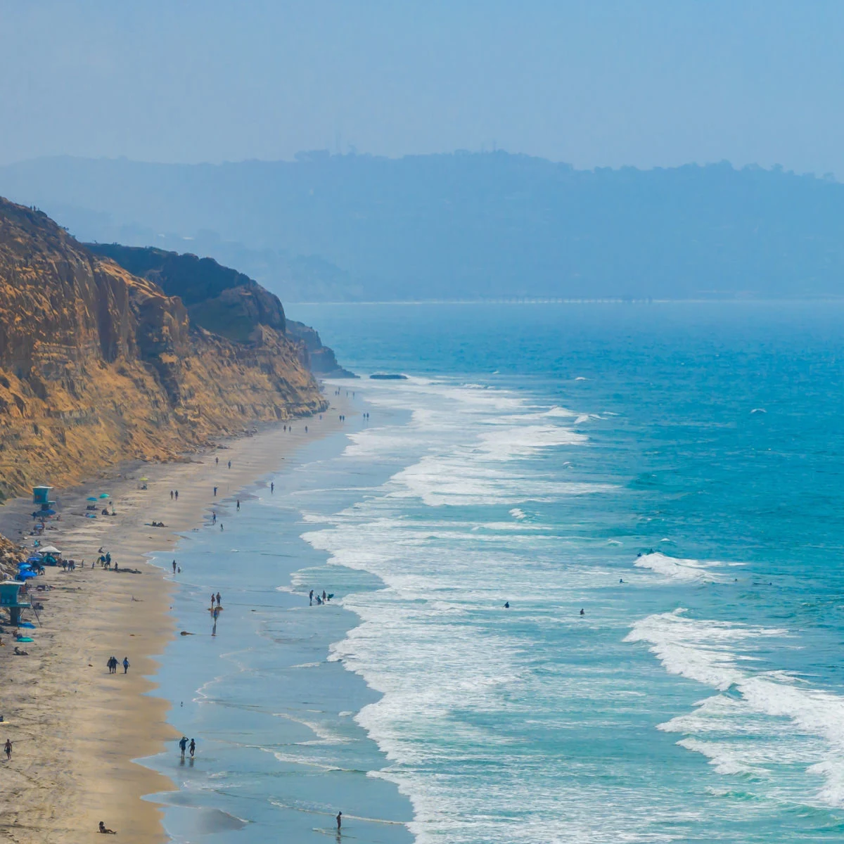 Beach near Torrey Pines in San Diego