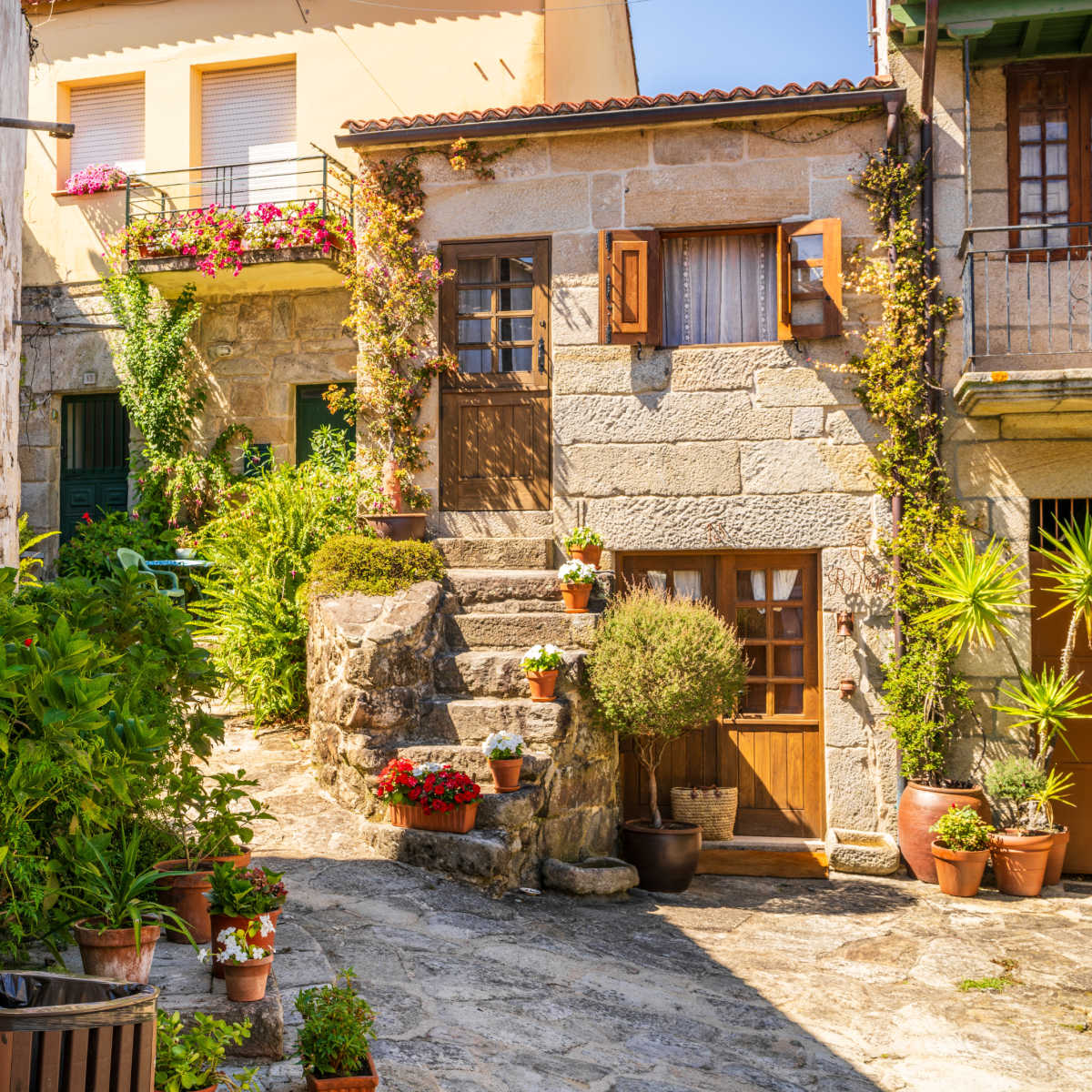 Charming homes in Old Town Combarro, Spain