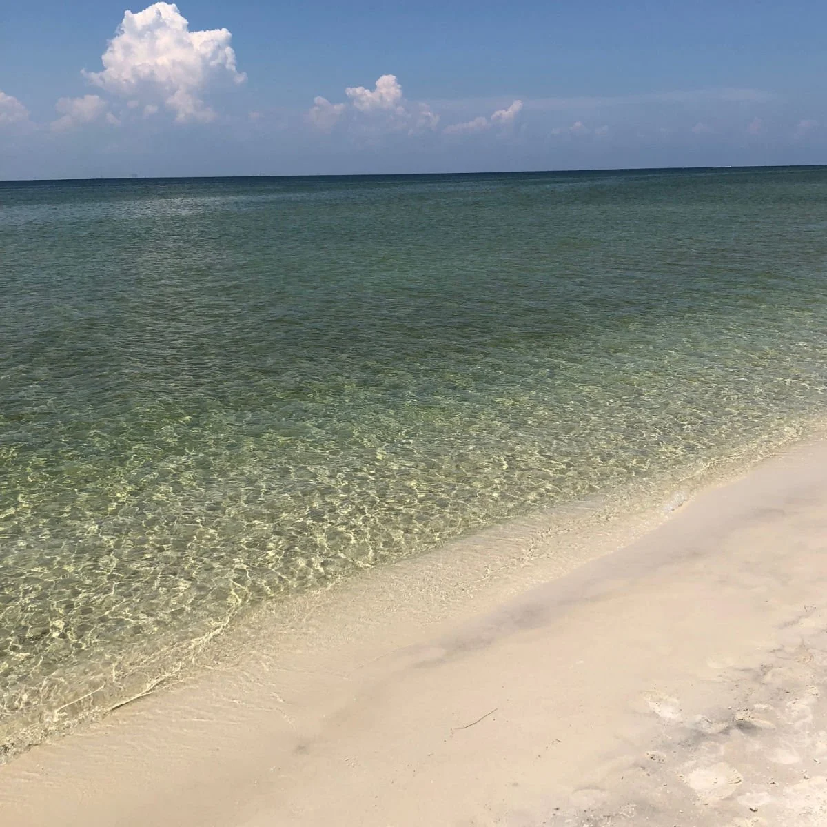 Clear waters of Ship Island, MS
