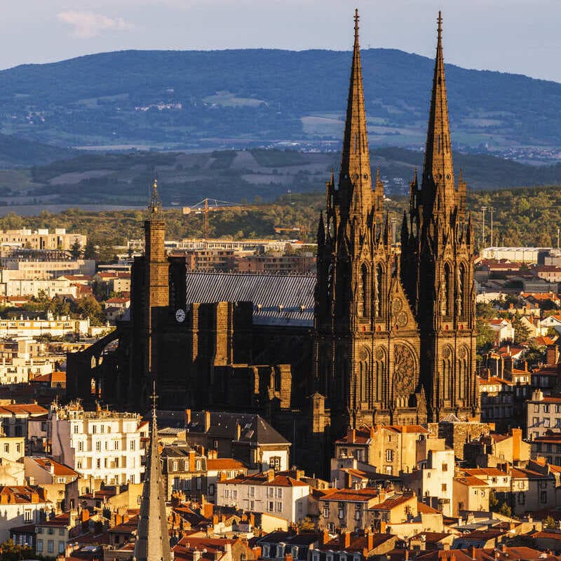 Clermont-Ferrand Skyline During Sunset, France