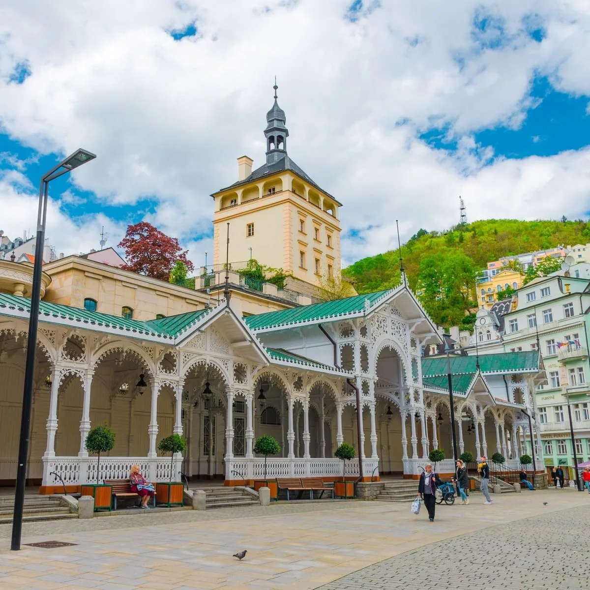 Colonnaded Building In Karlovy Vary, Czechia