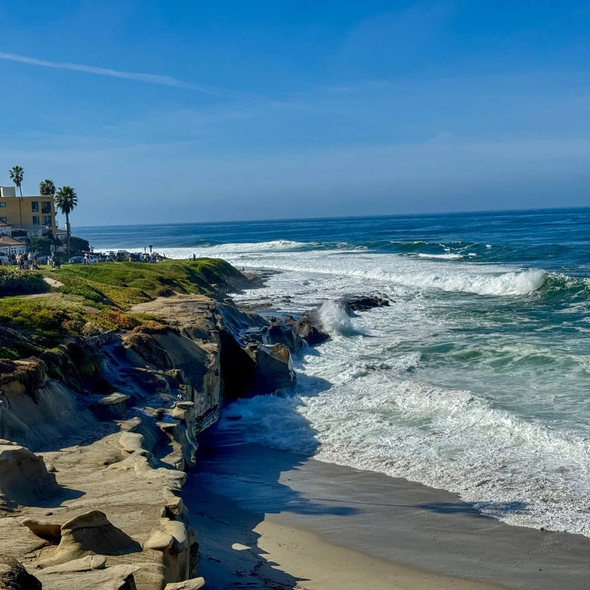 Crashing waves in San Diego