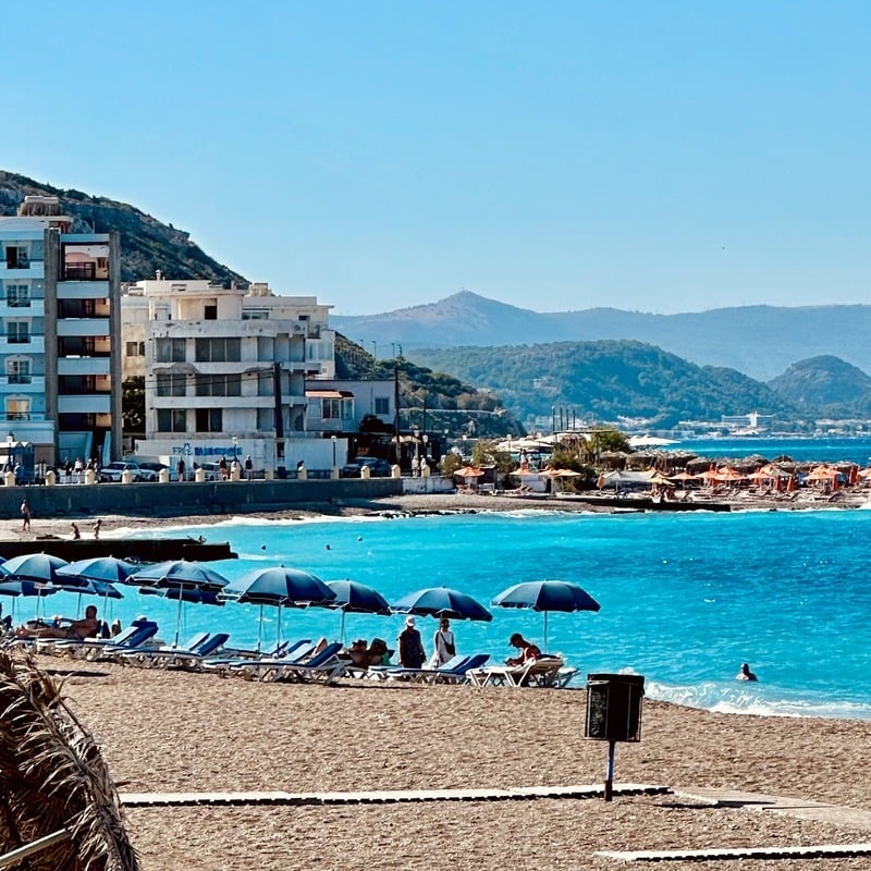 Ellis Beach In Rhodes, Greece