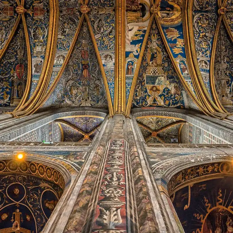 Frescoed Interior Of Albi Cathedral, France