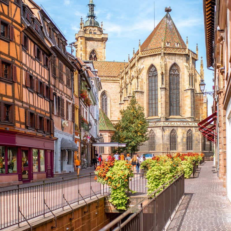 Gothic Church In Colmar, France