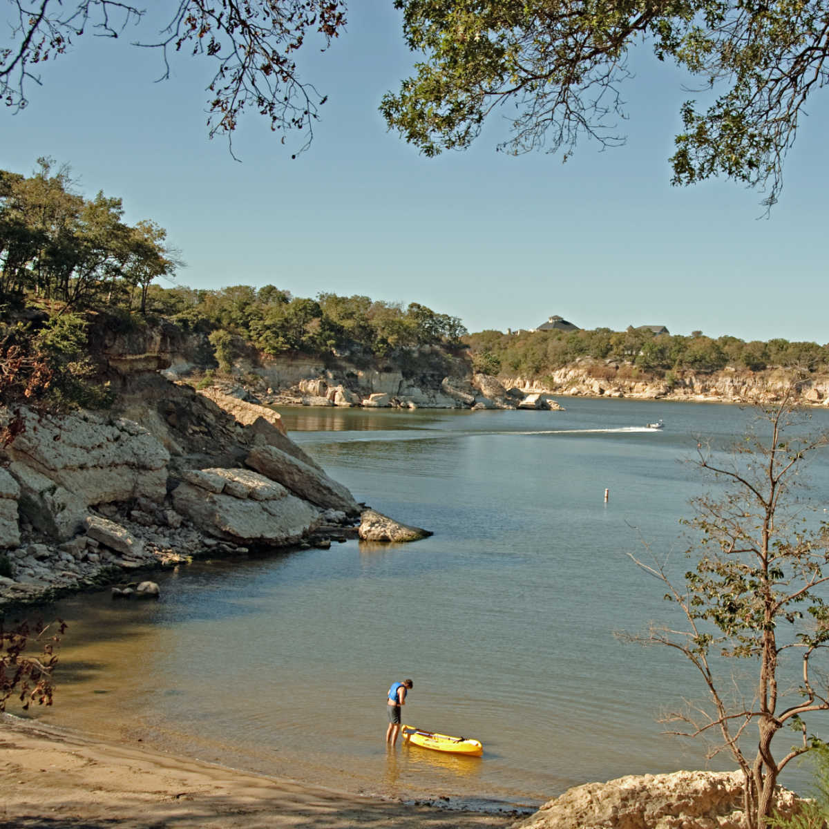 Kayaker on Lake Texoma