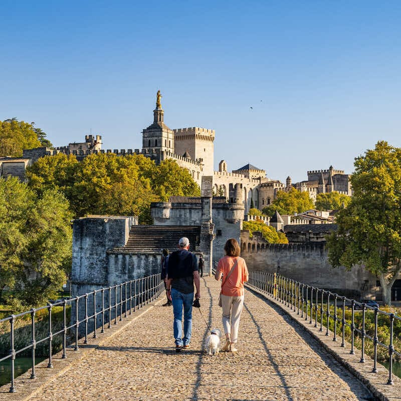 Medieval Bridge In Avignon, Southern France