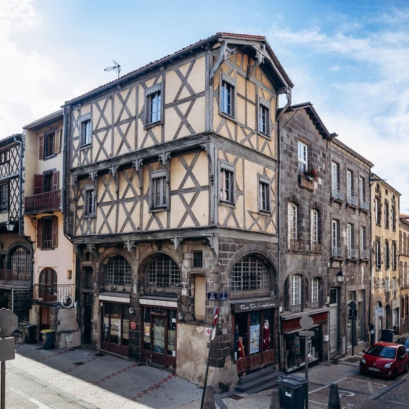 Medieval Houses In Clermont-Ferrand, France