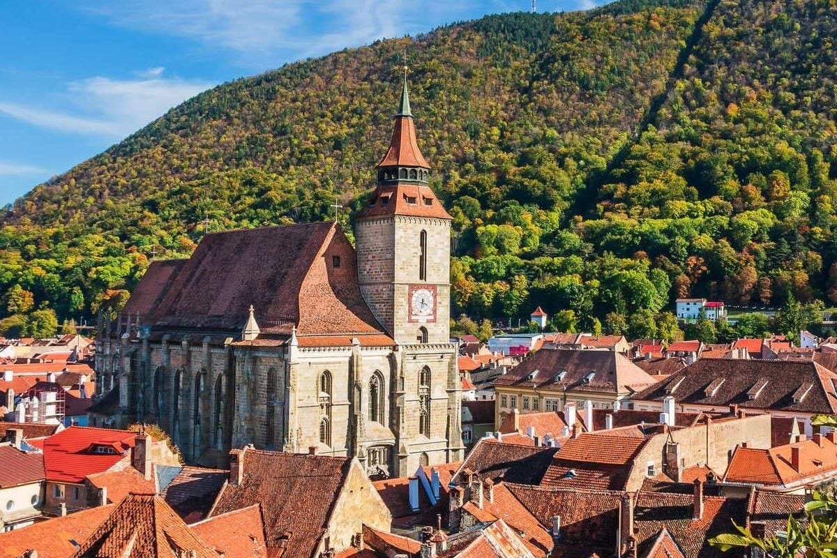 Panoramic View Of Brasov Old Town, Romania