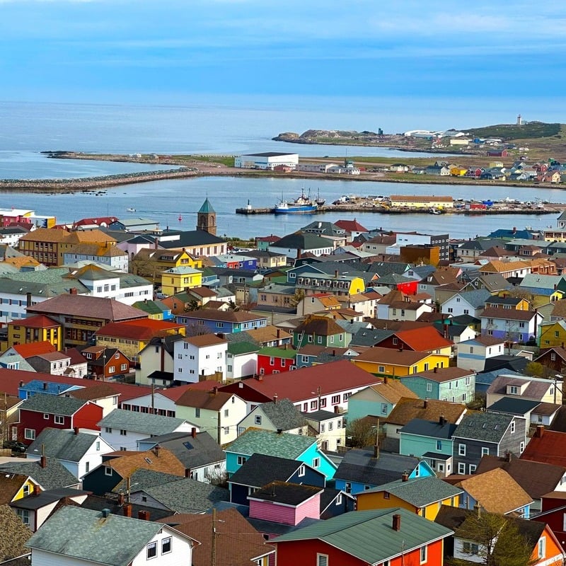 Panoramic View Of Saint Pierre Town, Saint Pierre Et Miquelon, France