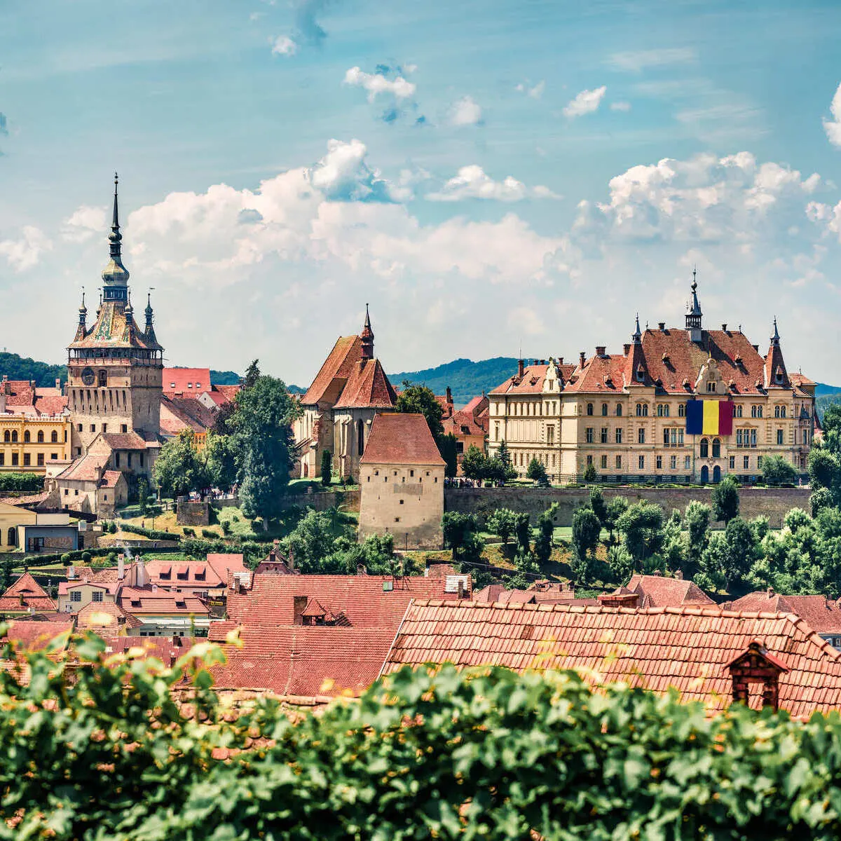 Panoramic View Of Sighisoara, Romania
