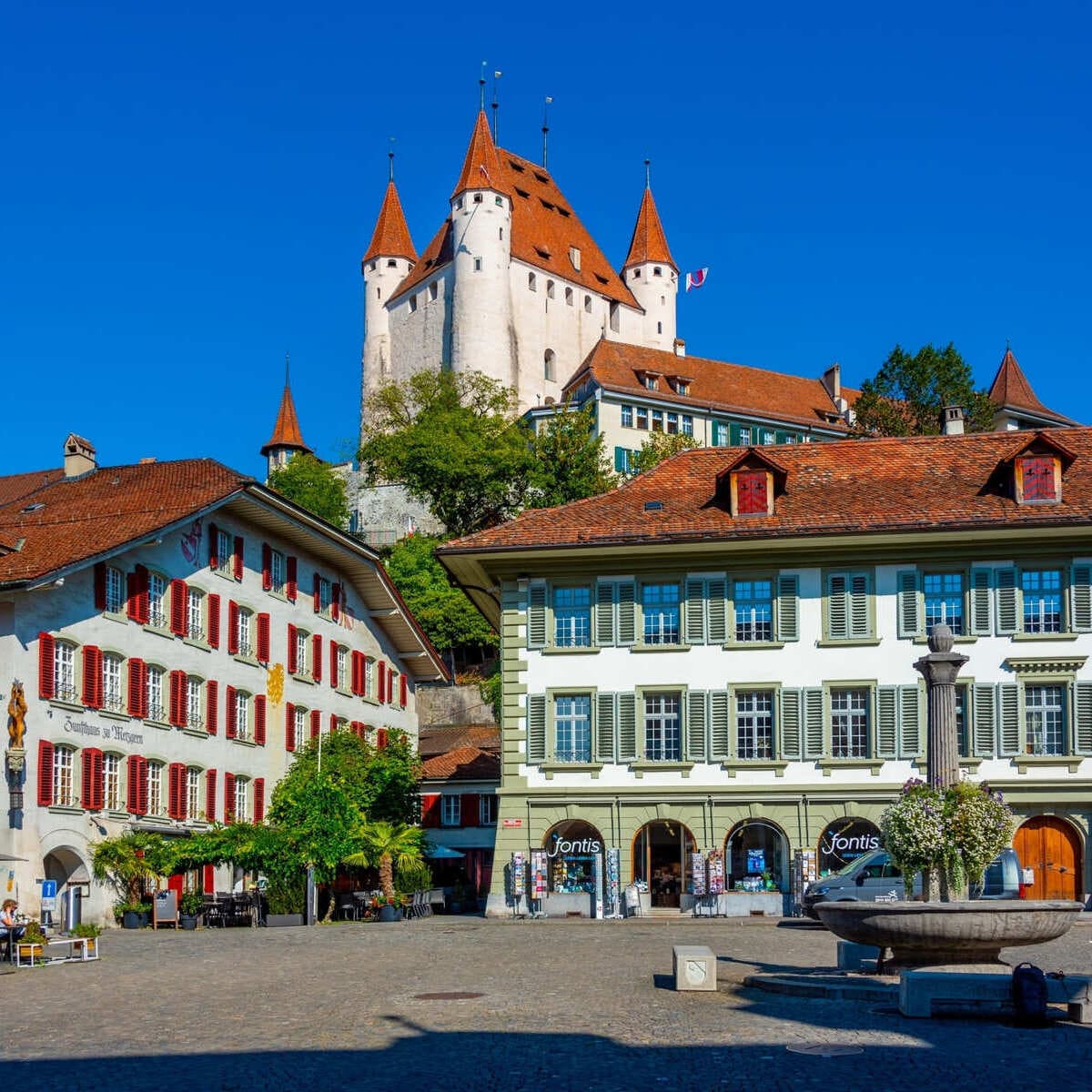 Picturesque Square In Thun, Switzerland