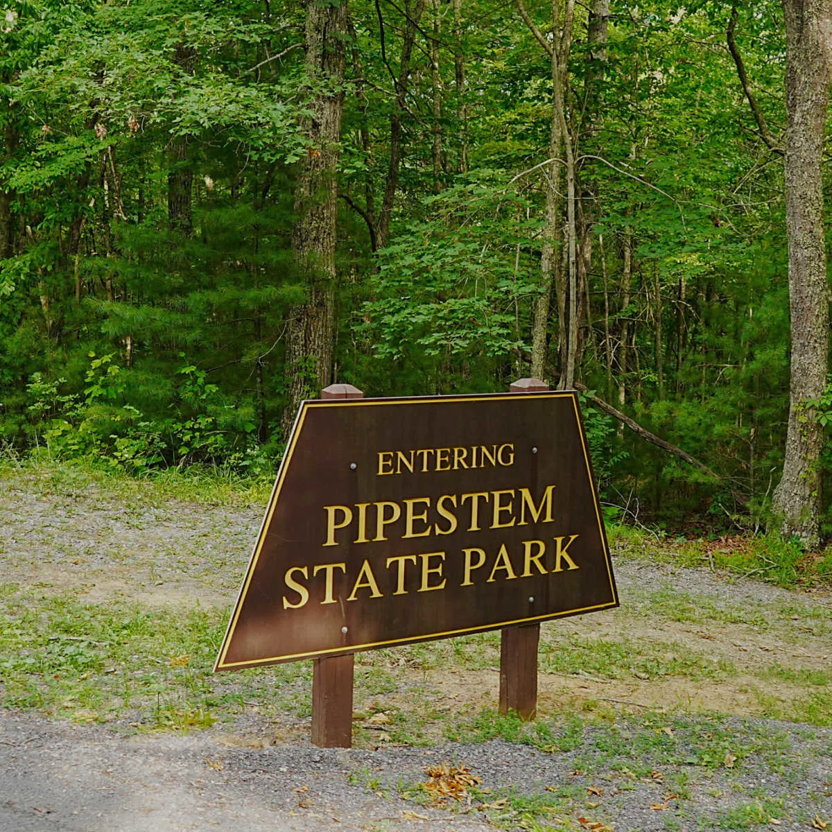 Pipestem State Park entrance