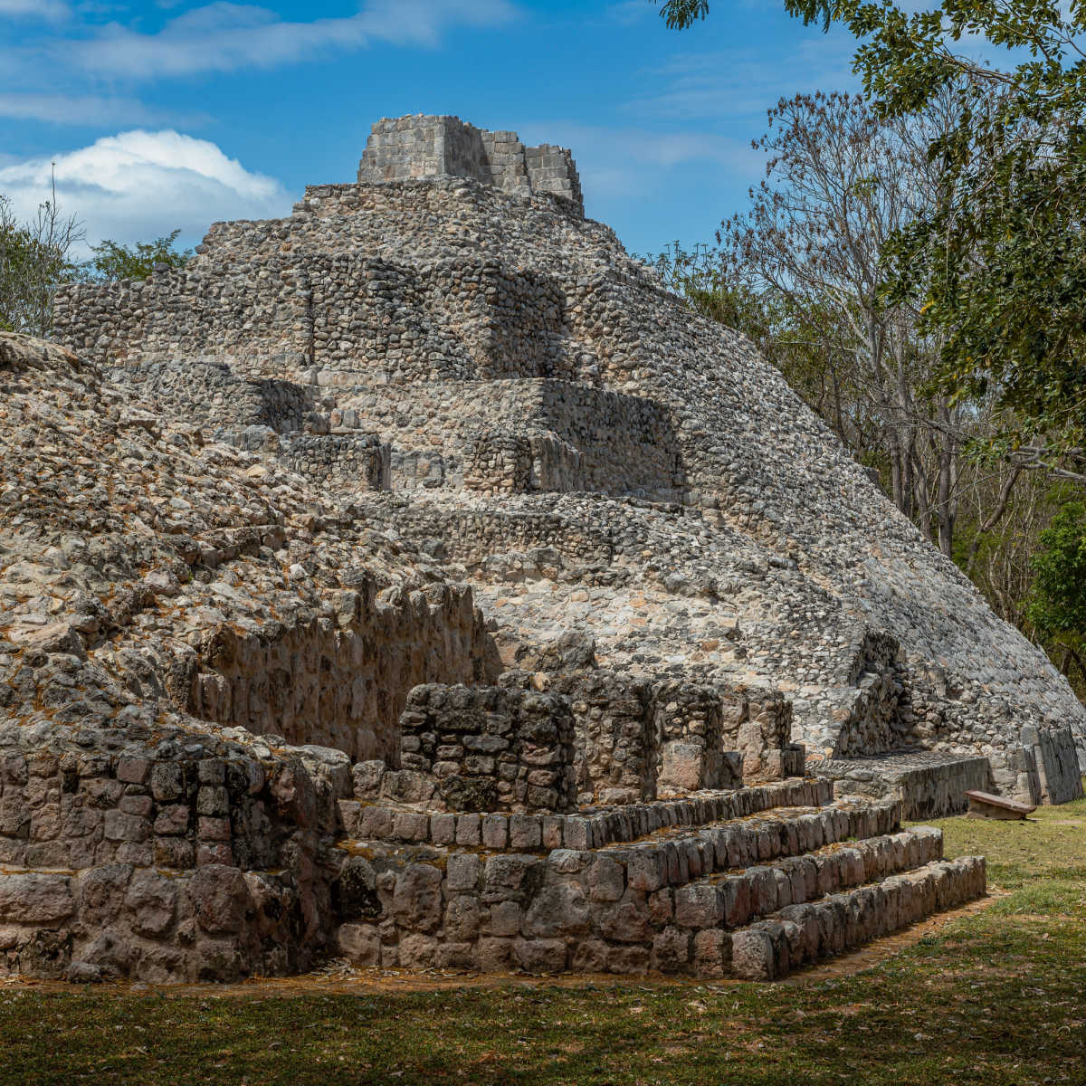 Ruins of the former Mayan city of Edzna, Campeche