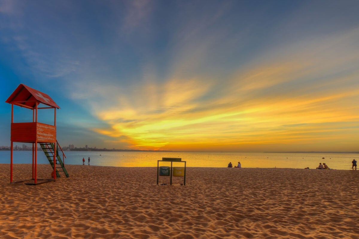 San Jose beach in Encarnacion in Paraguay