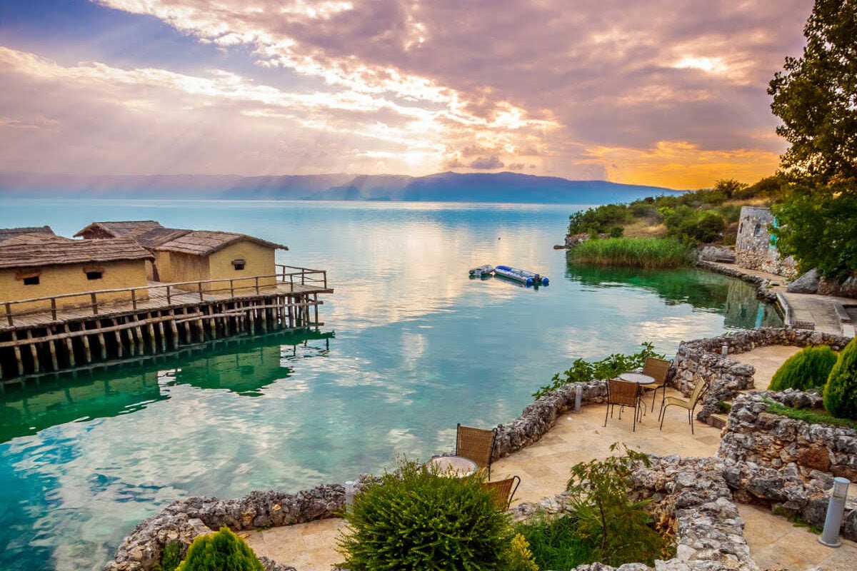 Steps to Lake Ohrid, North Macedonia