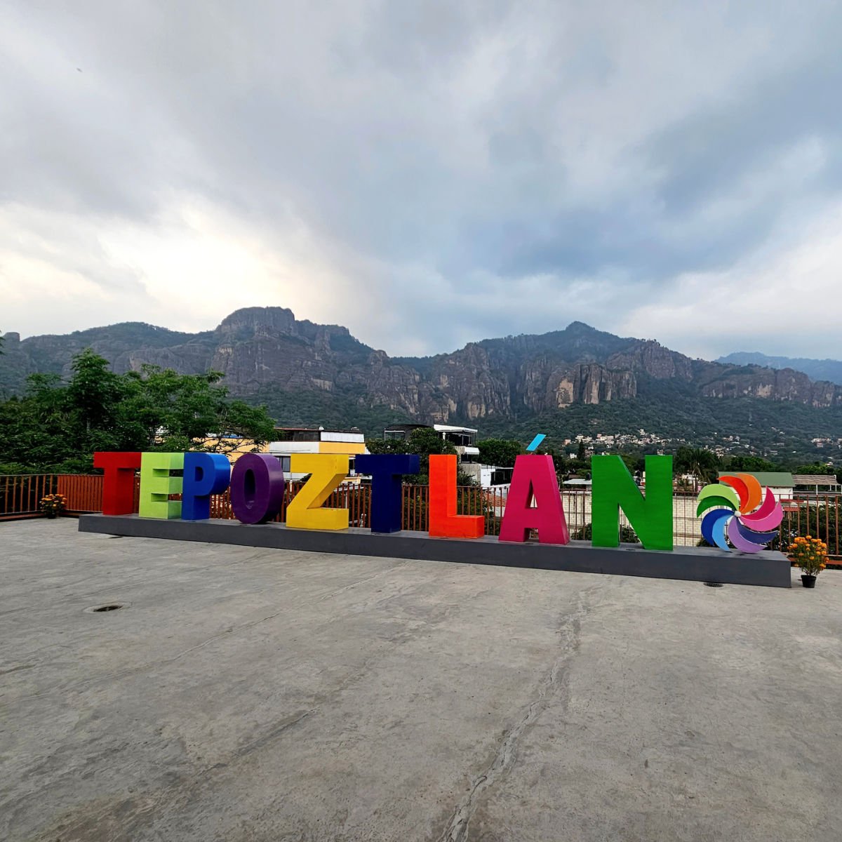 Tepoztlan colorful sign