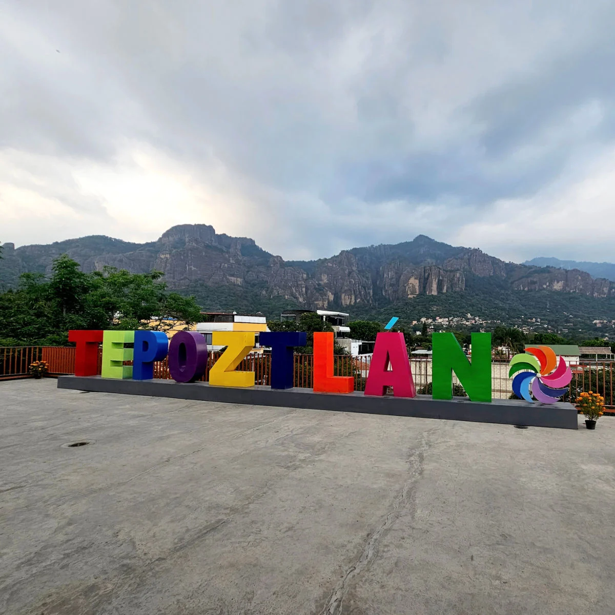 Tepoztlan colorful sign