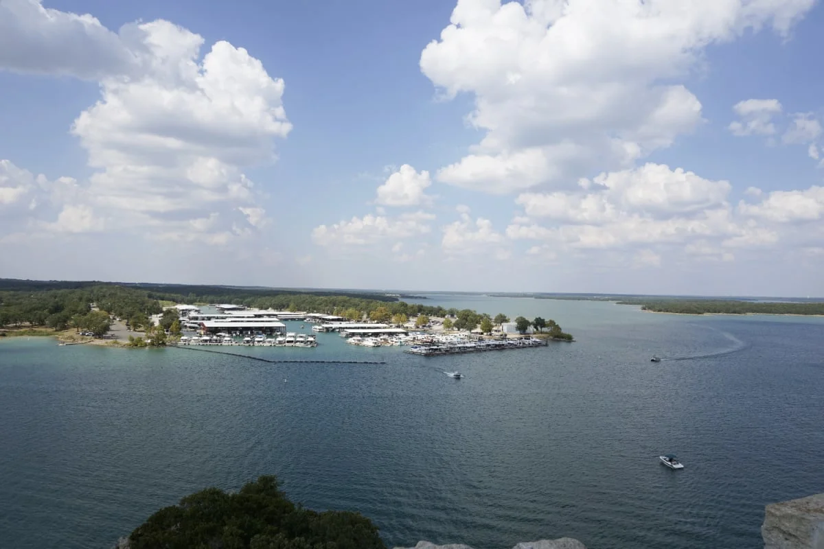 Blue waters of Lake Texoma, Texas