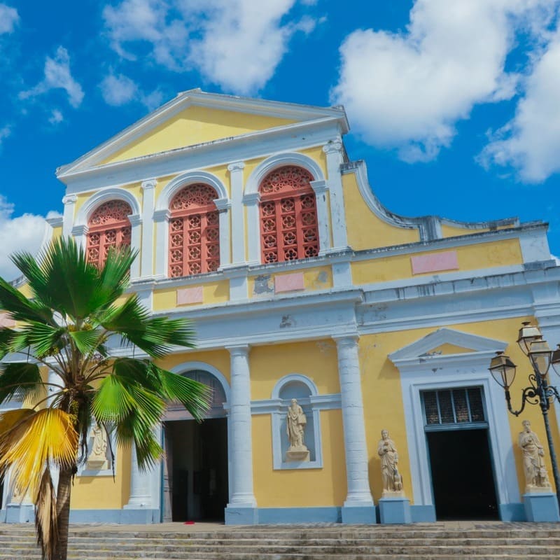 Yellow Church In Point-à-Pitre, French Caribbean