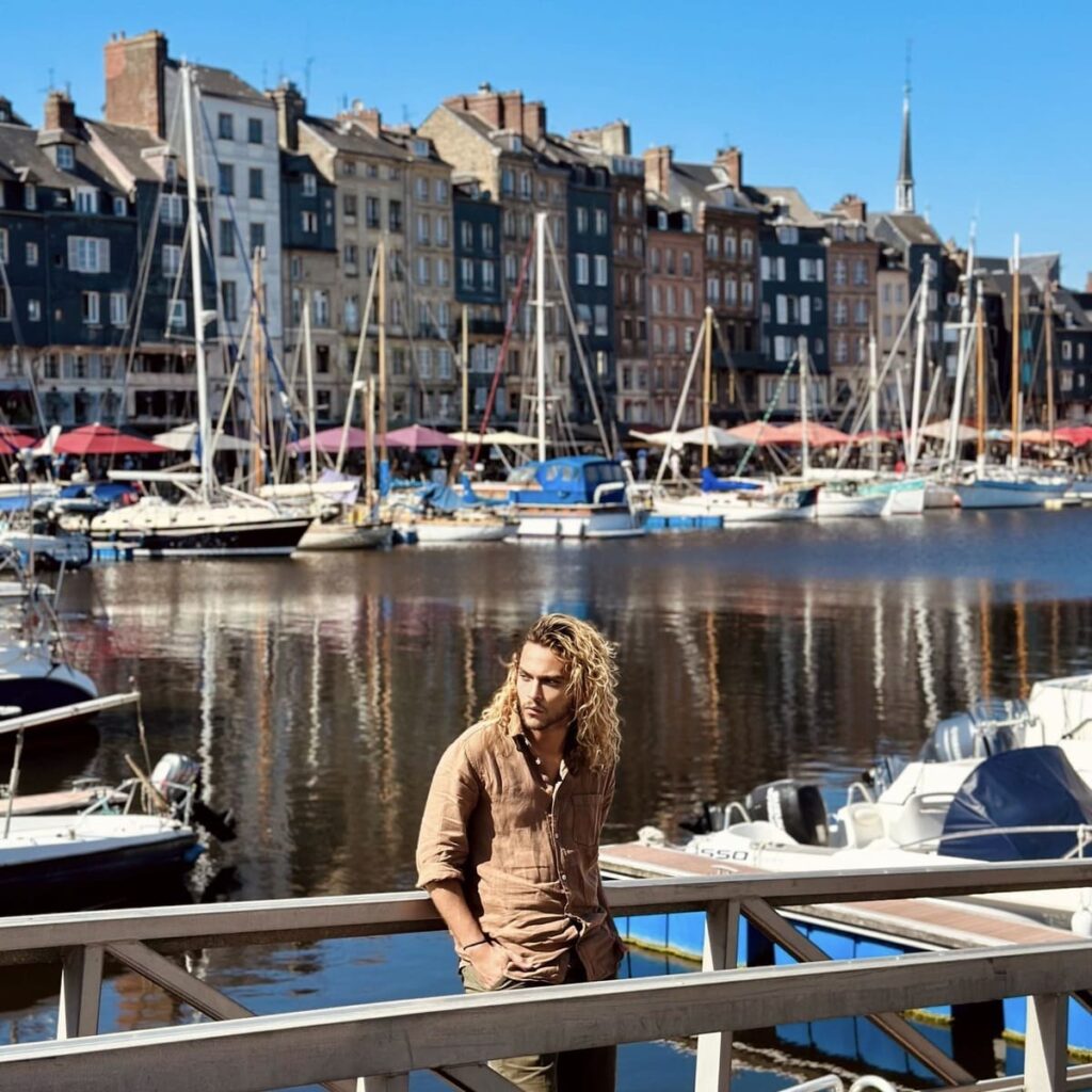 Young Tourist In Honfleur, Normandy, France