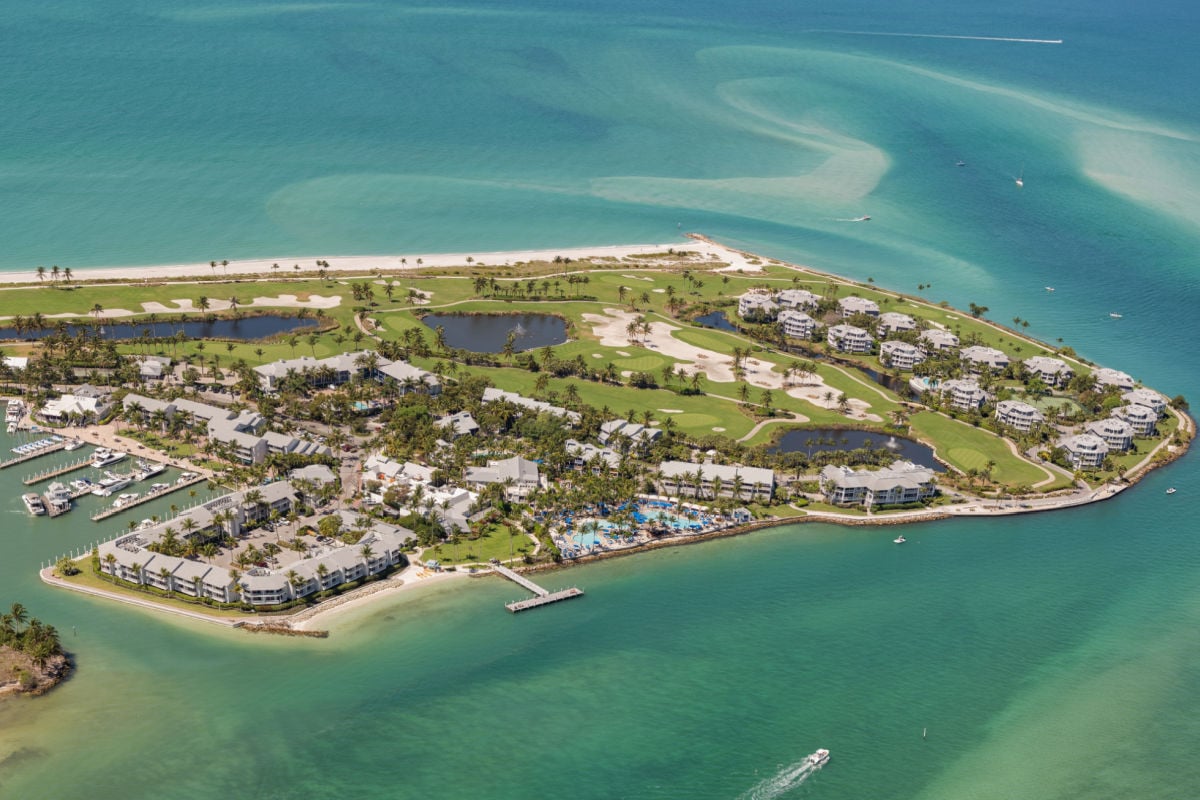 aerial view of North Captiva Island south seas Resort