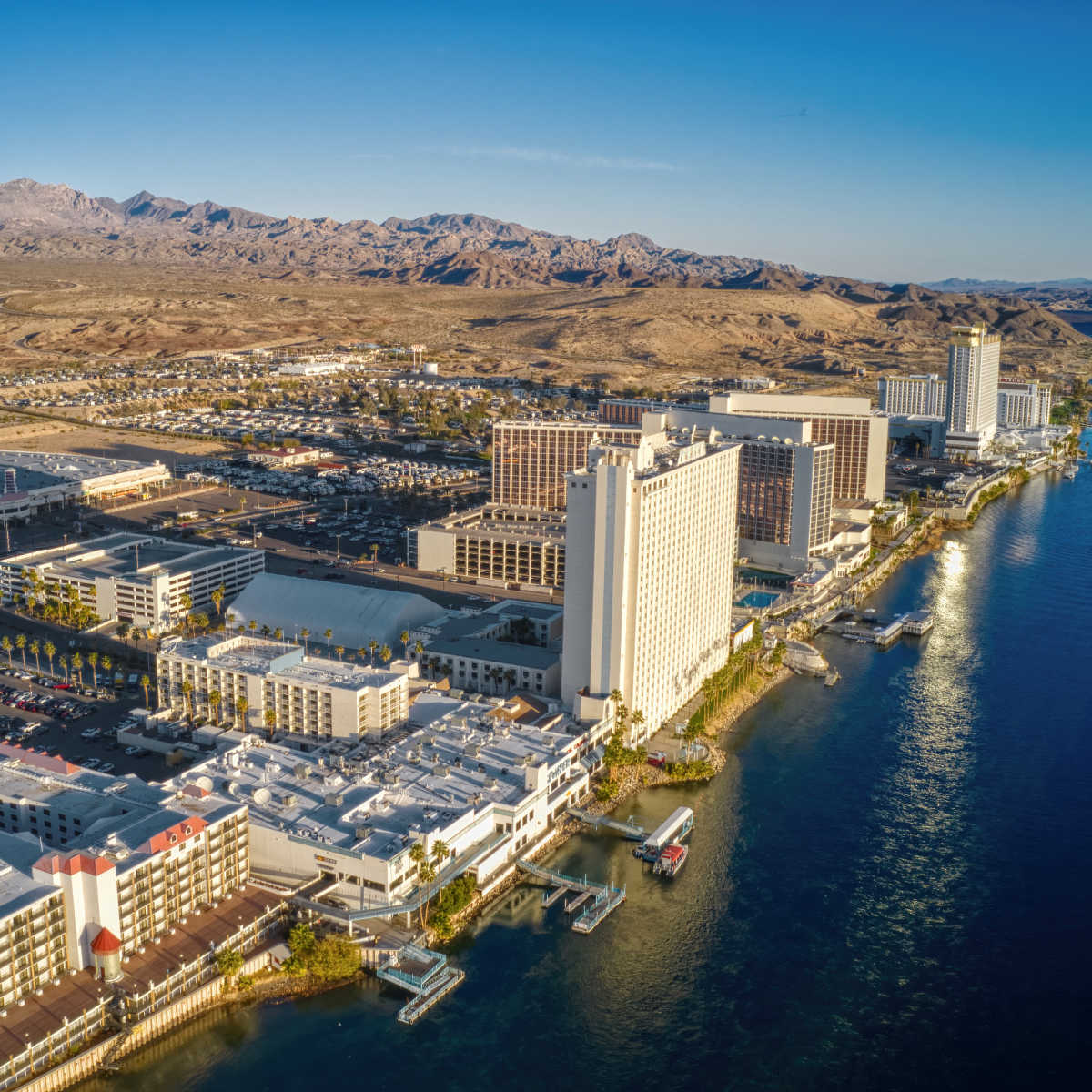 Aerial view of Laughlin, Nevada