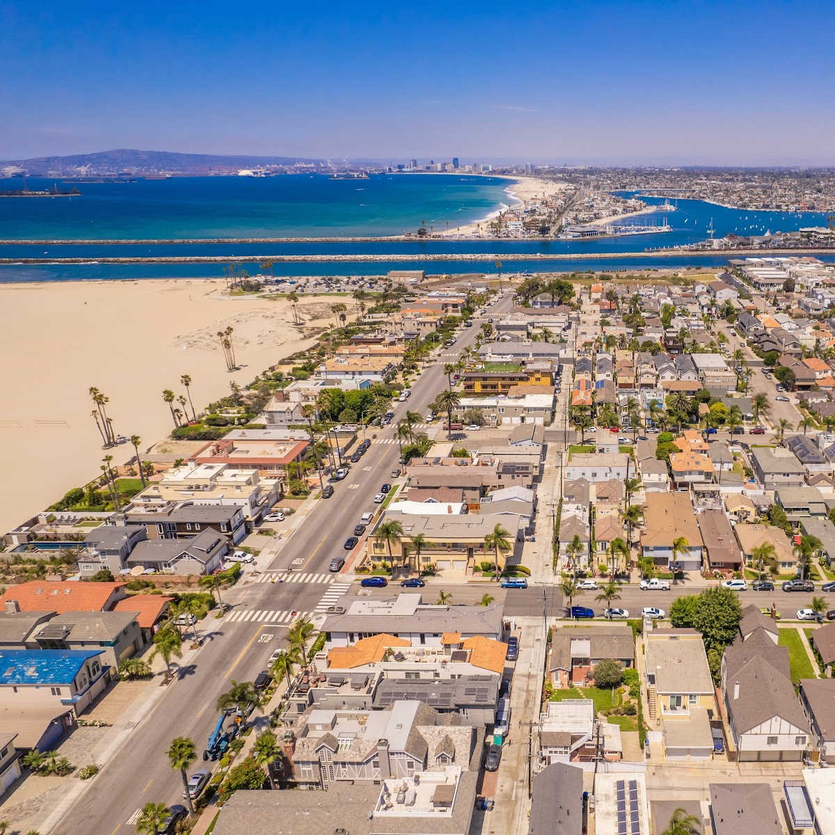 Aerial view of Seal Beach, CA