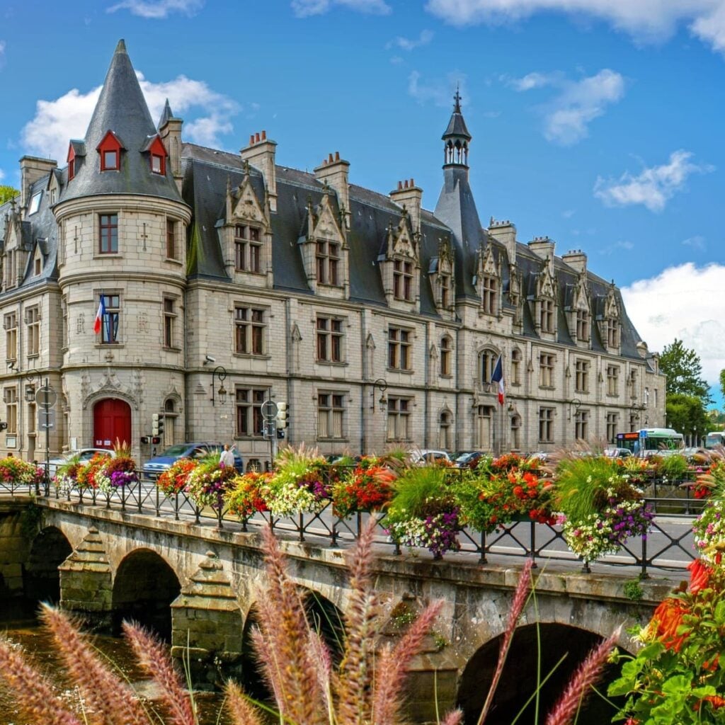 Beautiful Building In Quimper Old Town, Brittany, France
