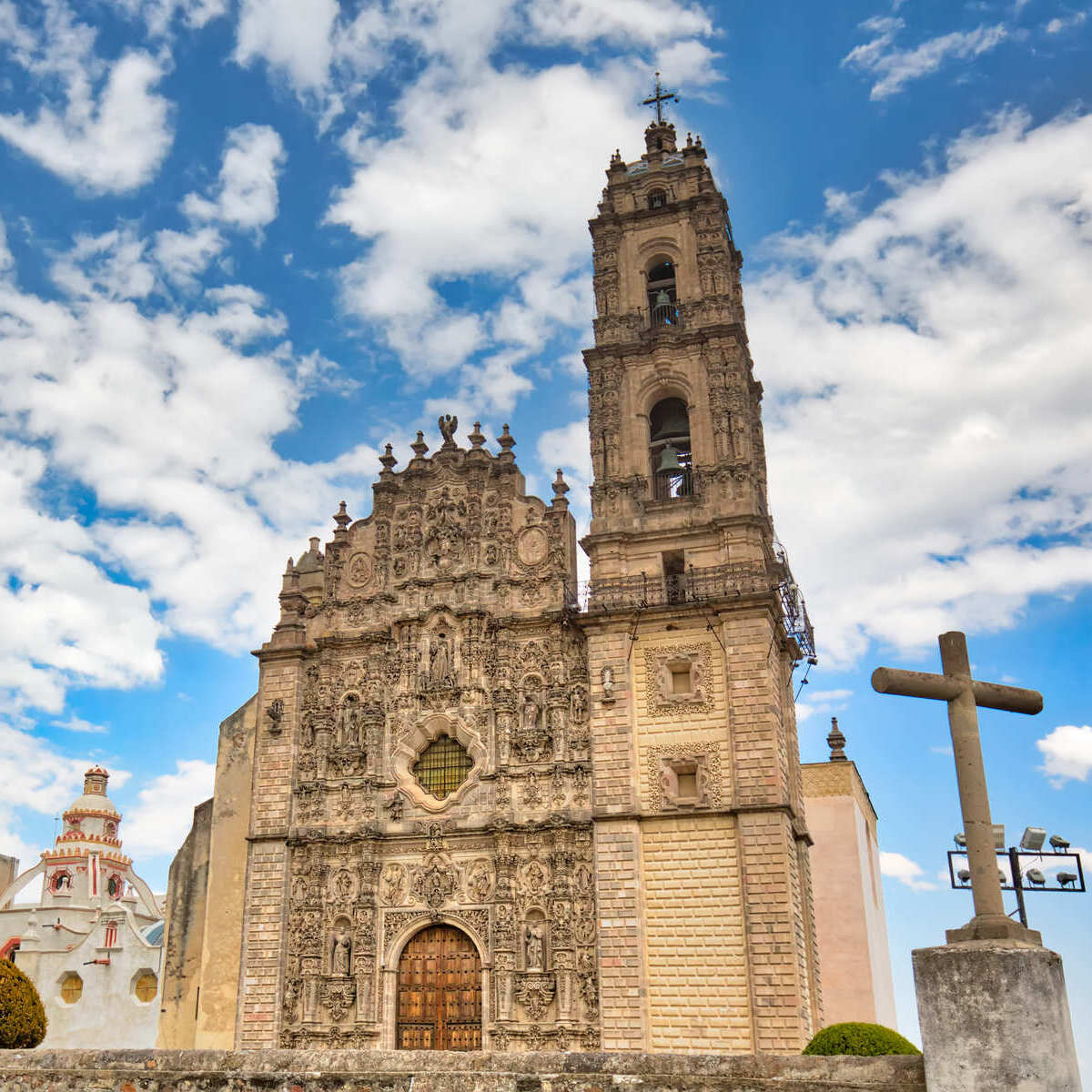 Beautiful Church Facade In Tepotzotlán, Mexico