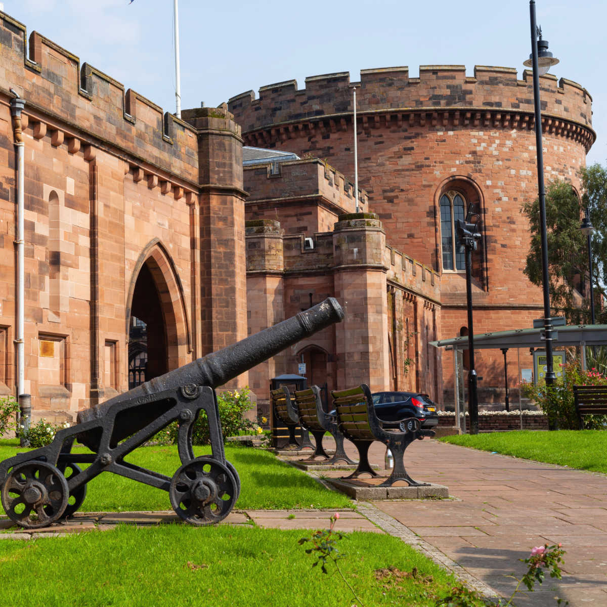 Canon outside Carlisle Citadel in UK