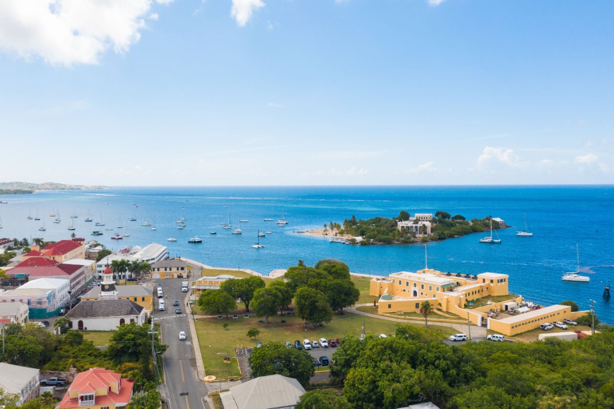 Christiansted St Croix US Virgin Islands on a sunny day