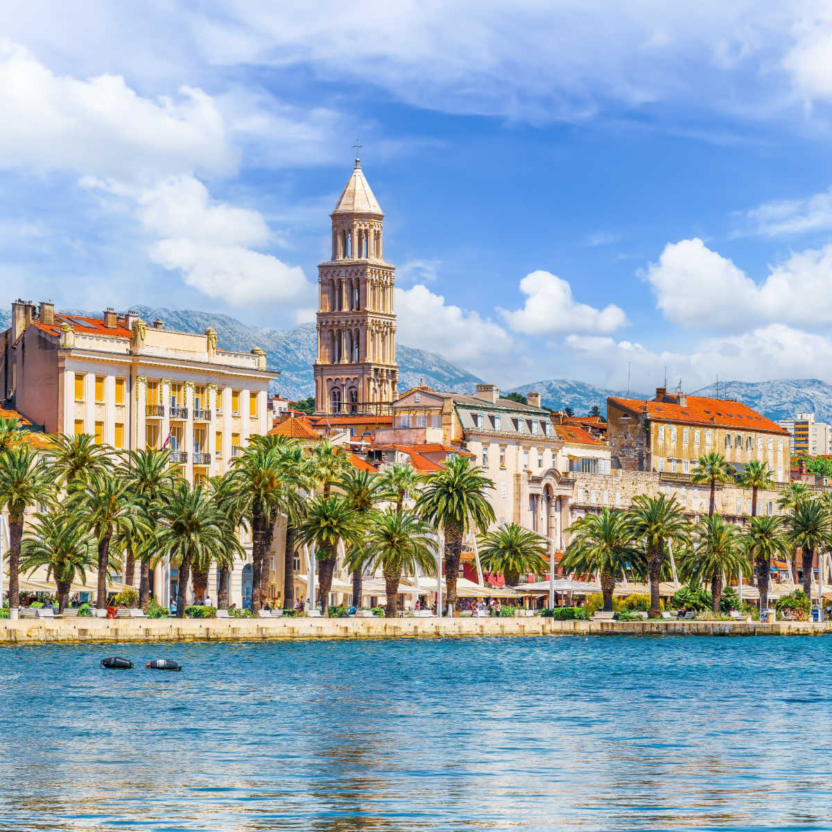 Cityscape of Split, Croatia waterfront and Old Town