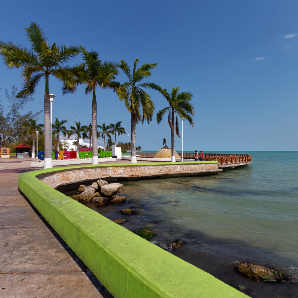 Coastal promenade in Chetumal, Mexico