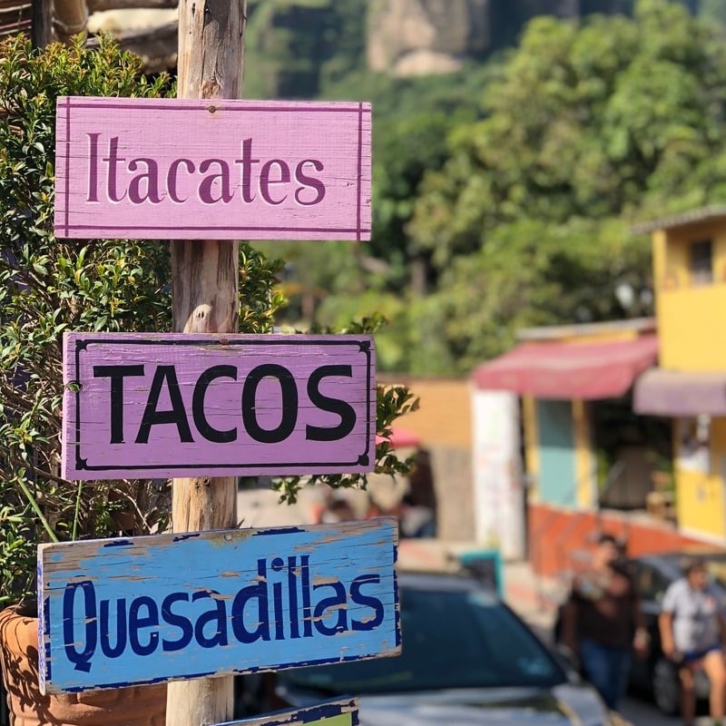 Decorative Sign Post In Tepotzotlán, Mexico