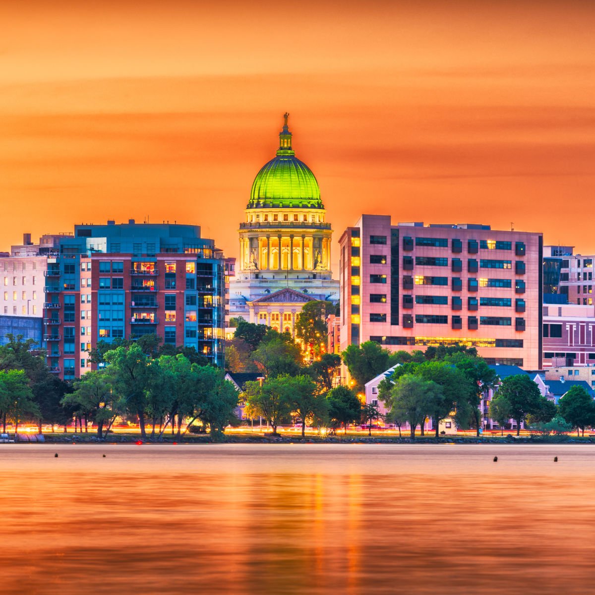 Fiery skies over Madison, WI